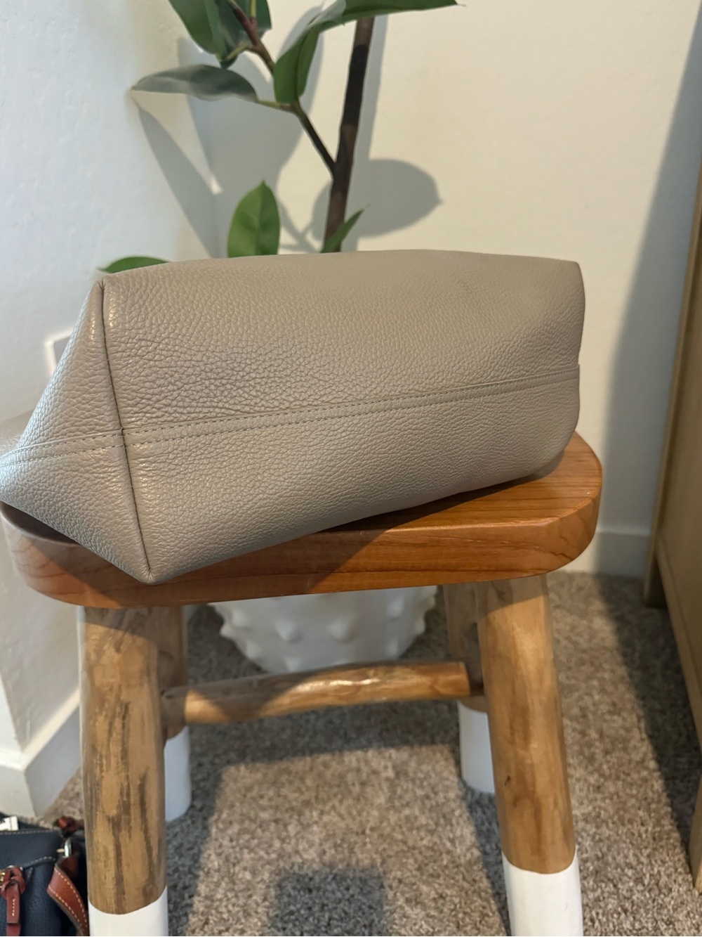 Cuyana Pebbled Leather Tote in Taupe - Picture 6 of 6